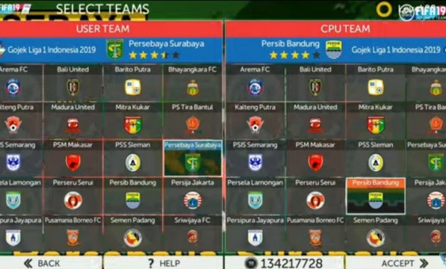Pecinta sepak bola dalam negeri harap merapat Download FTS Mod FIFA 19 Spesial Mod Persebaya Surabaya